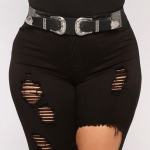 Double Buckle Belt from Fashion Nova